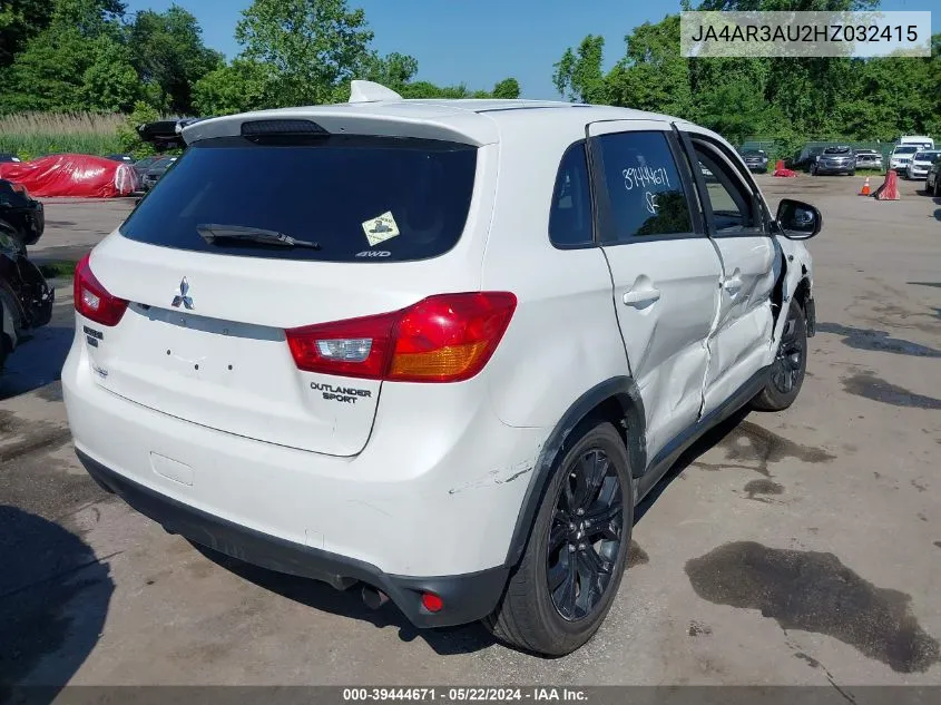 JA4AR3AU2HZ032415 2017 Mitsubishi Outlander Sport 2.0 Le