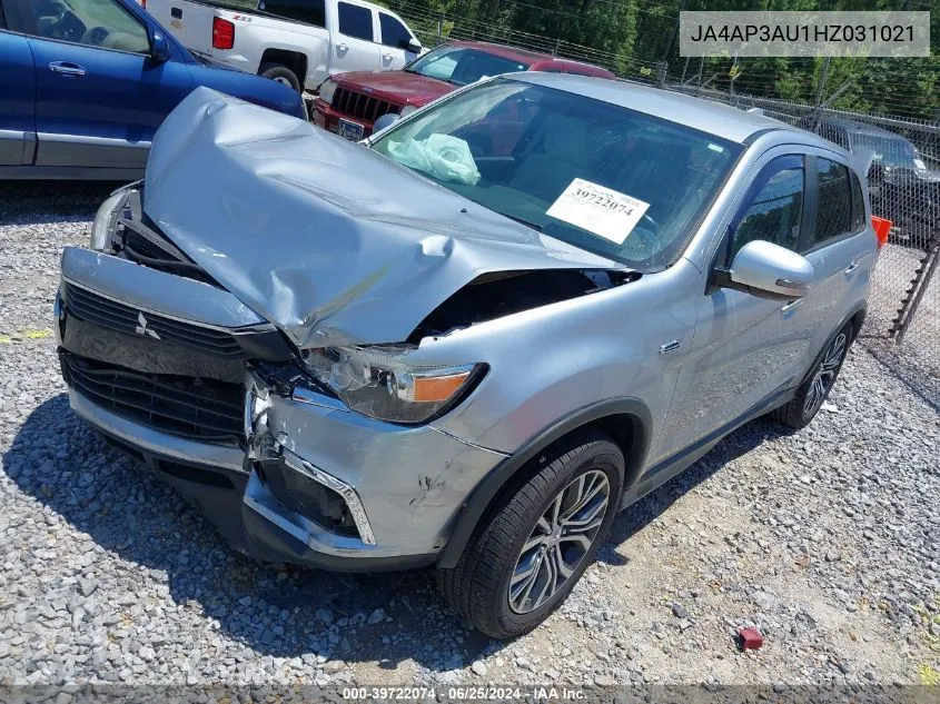 2017 Mitsubishi Outlander Sport 2.0 Es/2.0 Le VIN: JA4AP3AU1HZ031021 Lot: 39722074