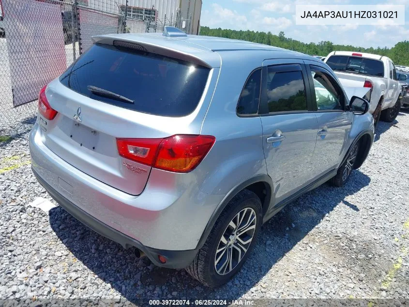 2017 Mitsubishi Outlander Sport 2.0 Es/2.0 Le VIN: JA4AP3AU1HZ031021 Lot: 39722074