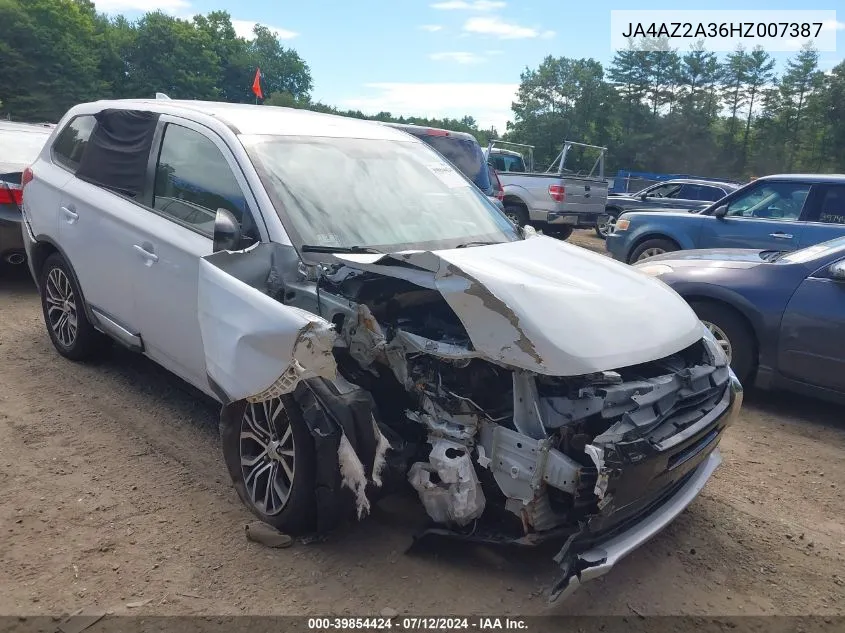 2017 Mitsubishi Outlander Es VIN: JA4AZ2A36HZ007387 Lot: 39854424