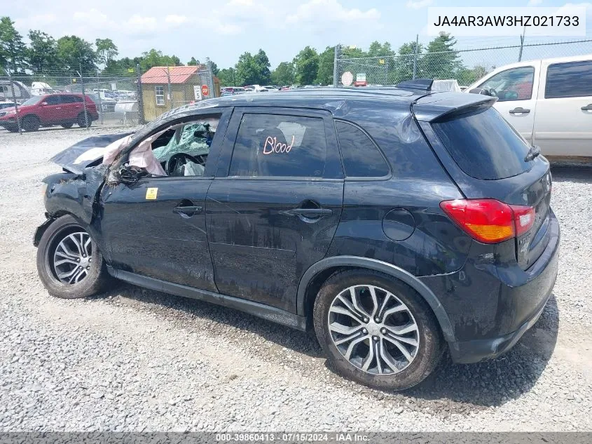 2017 Mitsubishi Outlander Sport 2.4 Se VIN: JA4AR3AW3HZ021733 Lot: 39860413