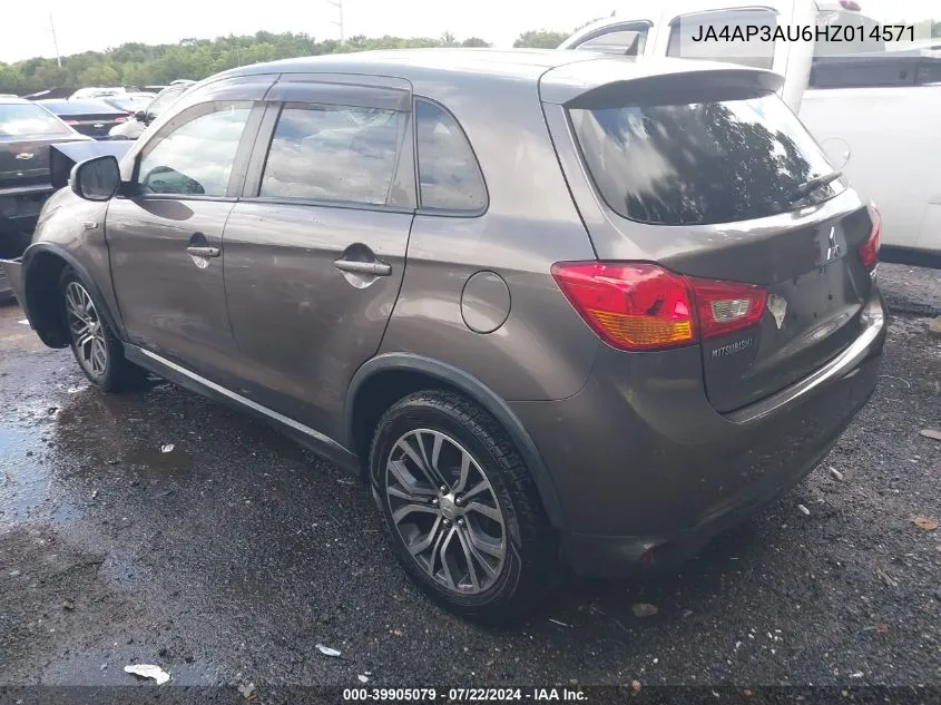 JA4AP3AU6HZ014571 2017 Mitsubishi Outlander Sport 2.0 Es/Le 2.0