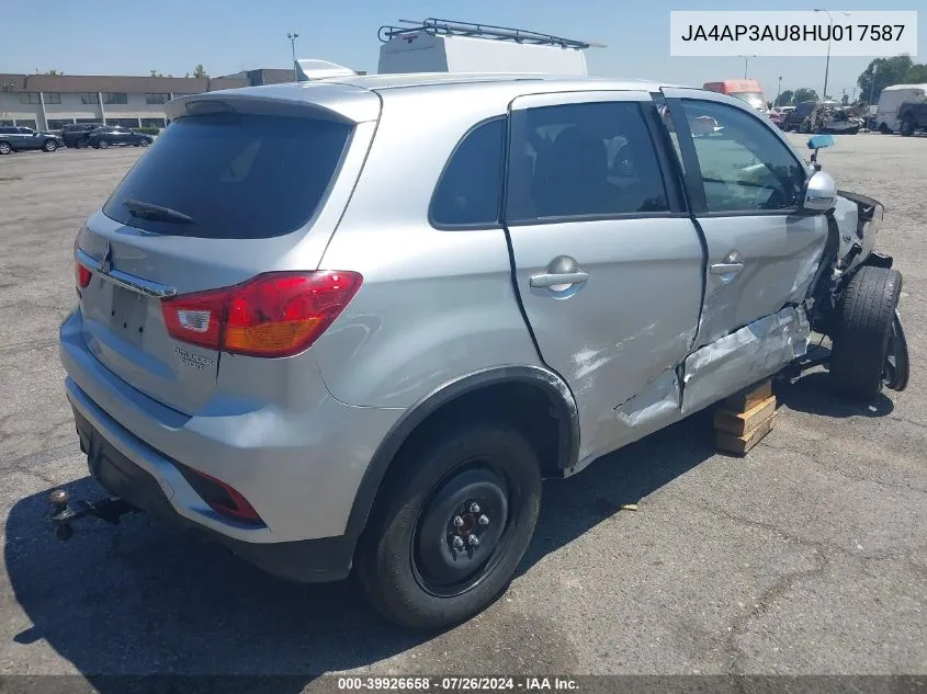 2017 Mitsubishi Outlander Sport 2.0 Es/Le 2.0 VIN: JA4AP3AU8HU017587 Lot: 39926658