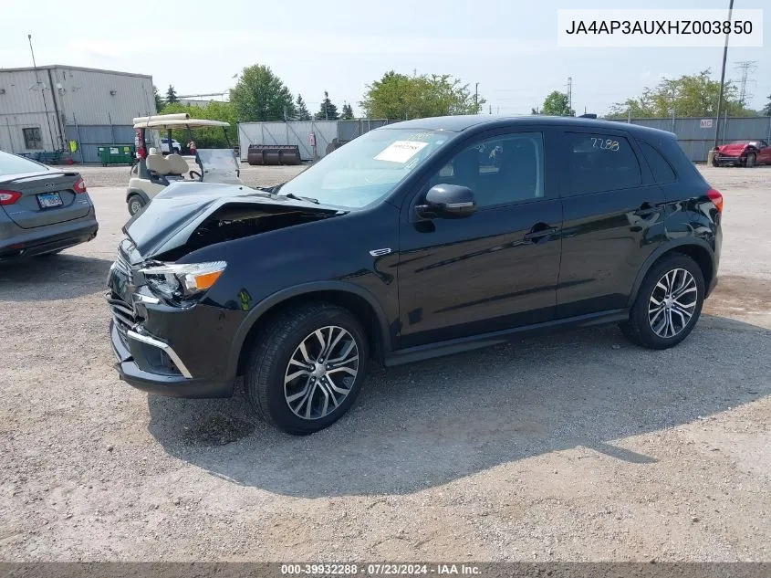 2017 Mitsubishi Outlander Sport 2.0 Es/Le 2.0 VIN: JA4AP3AUXHZ003850 Lot: 39932288