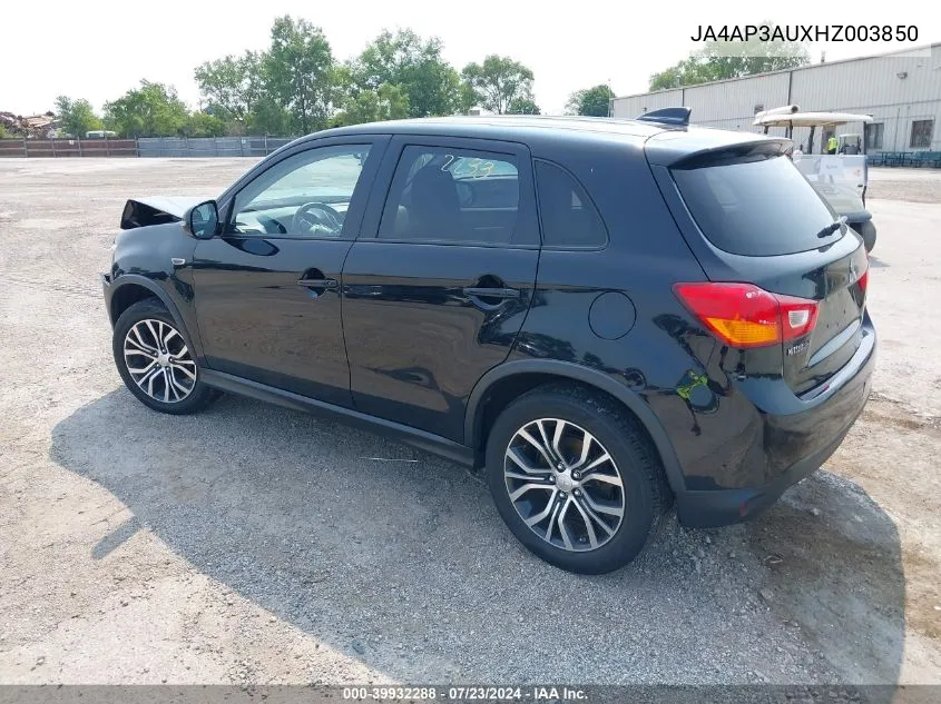 2017 Mitsubishi Outlander Sport 2.0 Es/Le 2.0 VIN: JA4AP3AUXHZ003850 Lot: 39932288