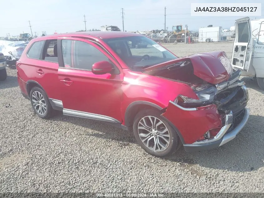 2017 Mitsubishi Outlander Se VIN: JA4AZ3A38HZ045127 Lot: 40031313