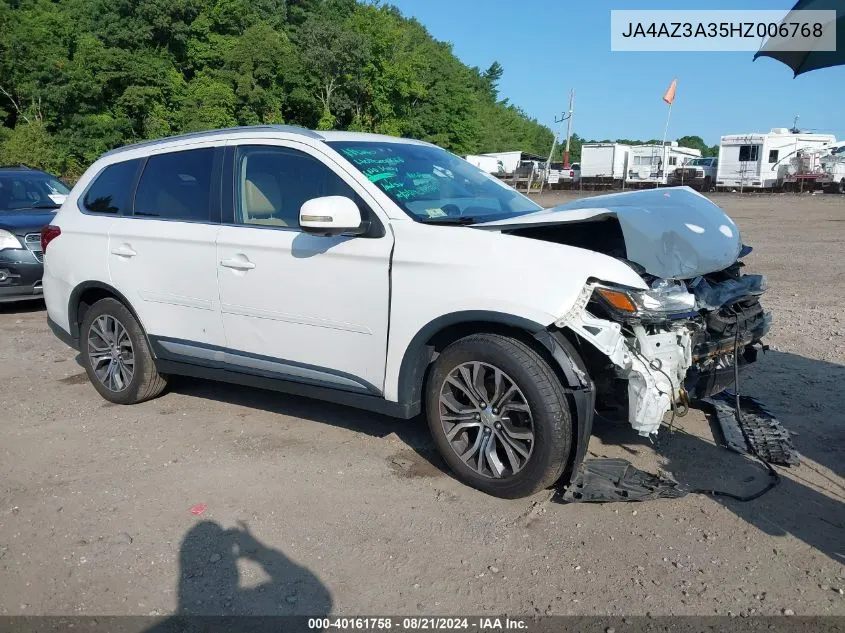 2017 Mitsubishi Outlander Se/Sel VIN: JA4AZ3A35HZ006768 Lot: 40161758