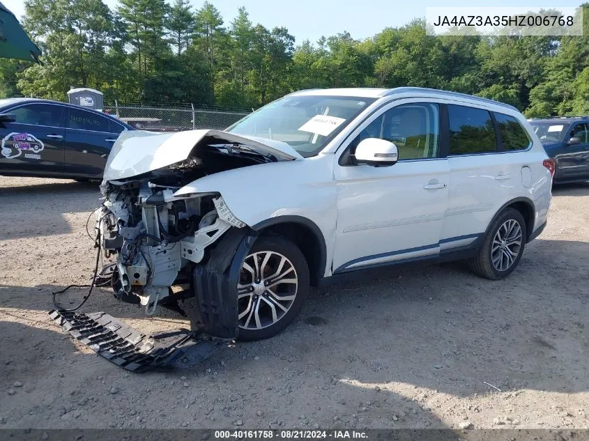 2017 Mitsubishi Outlander Se/Sel VIN: JA4AZ3A35HZ006768 Lot: 40161758