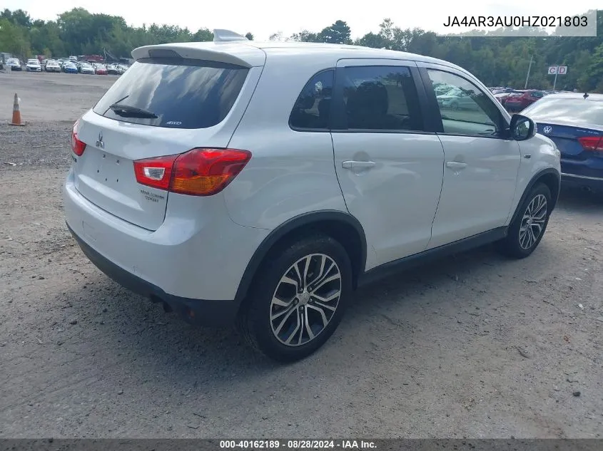 JA4AR3AU0HZ021803 2017 Mitsubishi Outlander Sport 2.0 Es