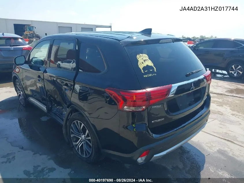 JA4AD2A31HZ017744 2017 Mitsubishi Outlander Es