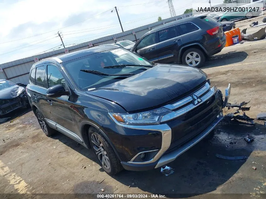 JA4AD3A39HZ001247 2017 Mitsubishi Outlander Se/Sel