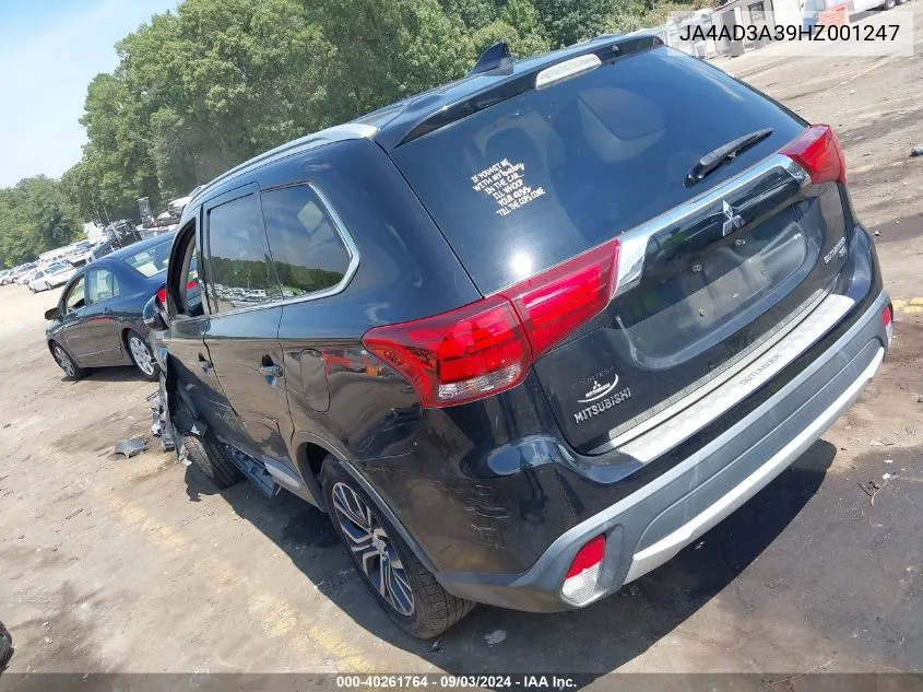 2017 Mitsubishi Outlander Se/Sel VIN: JA4AD3A39HZ001247 Lot: 40261764