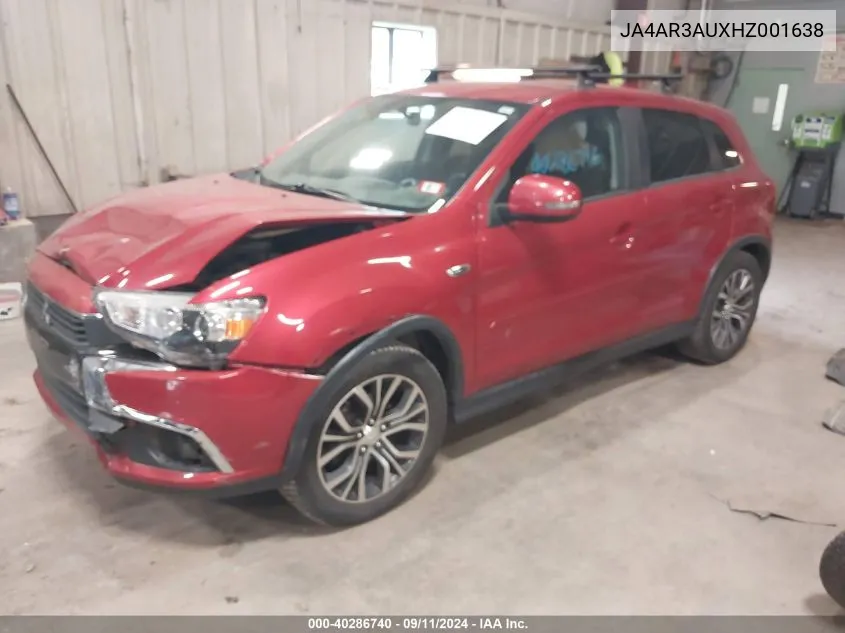 2017 Mitsubishi Outlander Sport Es/Se VIN: JA4AR3AUXHZ001638 Lot: 40286740