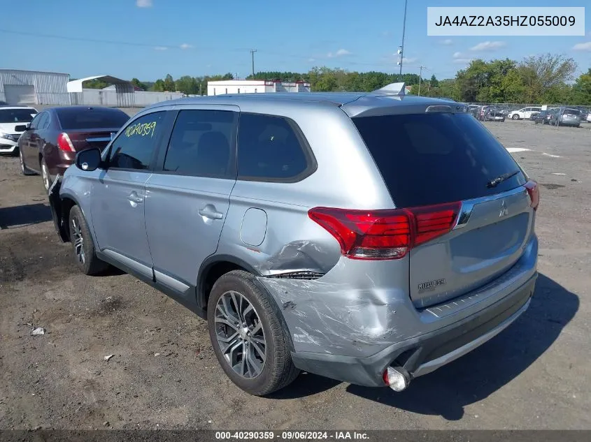 2017 Mitsubishi Outlander Es VIN: JA4AZ2A35HZ055009 Lot: 40290359