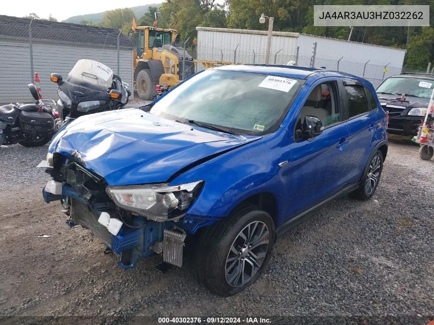 2017 Mitsubishi Outlander Sport 2.0 Es/2.0 Le VIN: JA4AR3AU3HZ032262 Lot: 40302376