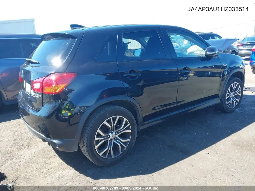 JA4AP3AU1HZ033514 2017 Mitsubishi Outlander Sport 2.0 Es