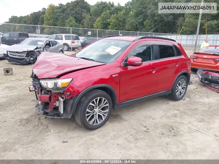 JA4AP4AWXHZ046091 2017 Mitsubishi Outlander Sport 2.4 Sel