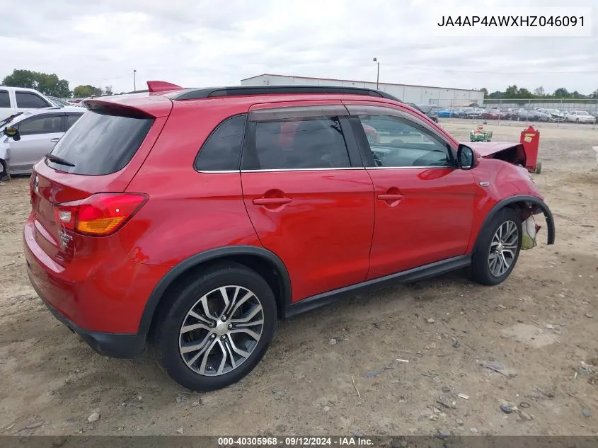 2017 Mitsubishi Outlander Sport 2.4 Sel VIN: JA4AP4AWXHZ046091 Lot: 40305968