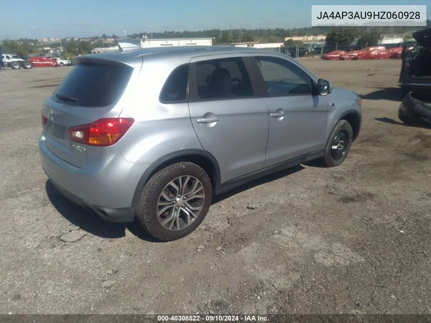 2017 Mitsubishi Outlander Sport 2.0 Es VIN: JA4AP3AU9HZ060928 Lot: 40308522