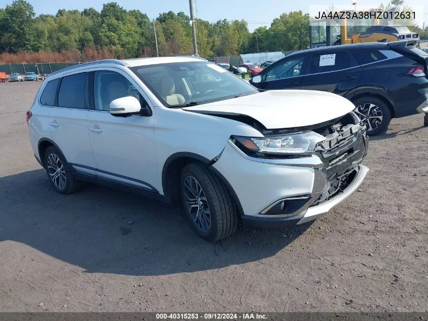 2017 Mitsubishi Outlander Se/Sel VIN: JA4AZ3A38HZ012631 Lot: 40315253