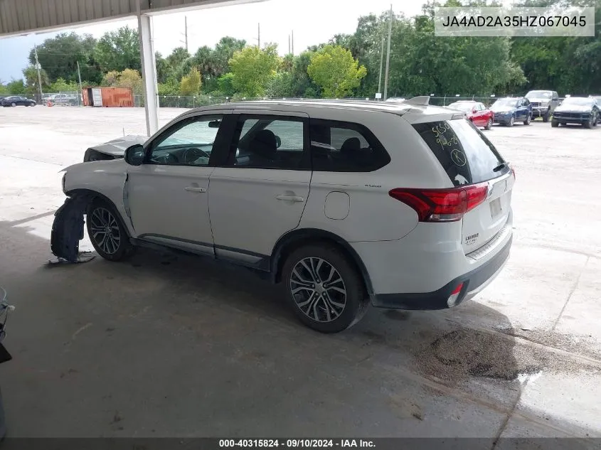 JA4AD2A35HZ067045 2017 Mitsubishi Outlander Es