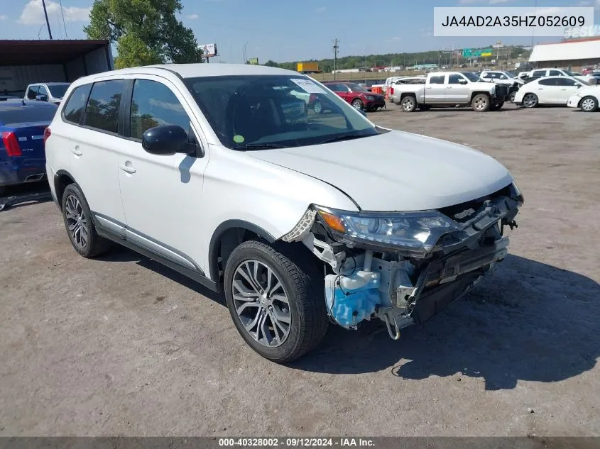 2017 Mitsubishi Outlander Es VIN: JA4AD2A35HZ052609 Lot: 40328002