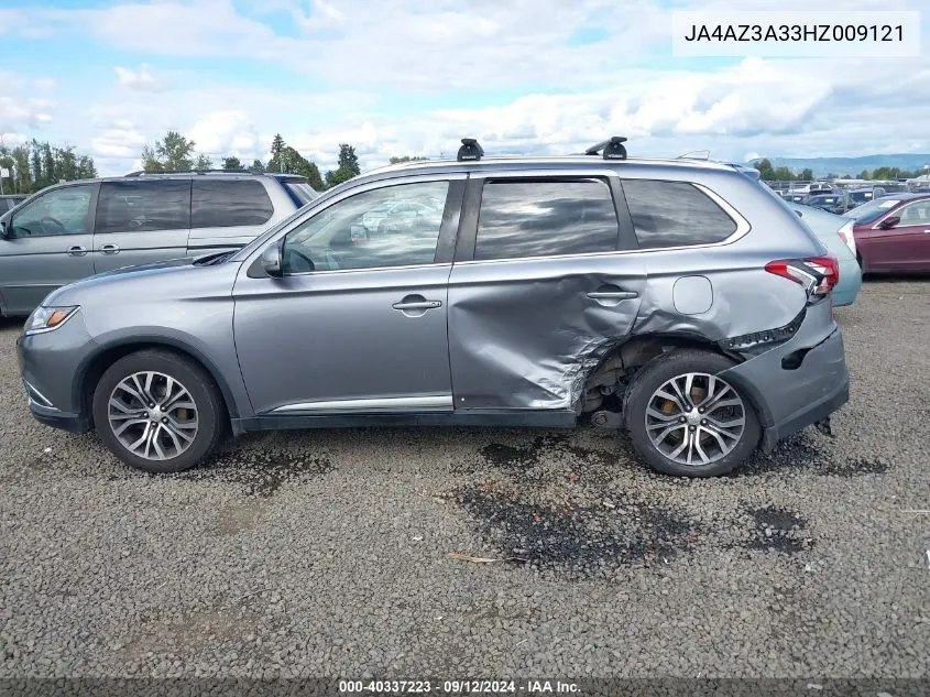 2017 Mitsubishi Outlander Se/Sel VIN: JA4AZ3A33HZ009121 Lot: 40337223