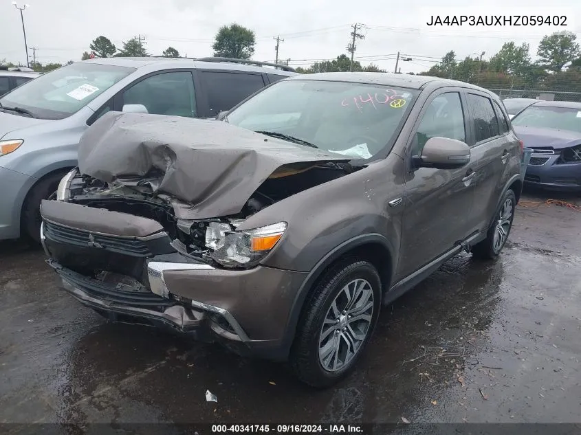 2017 Mitsubishi Outlander Sport Es/Se VIN: JA4AP3AUXHZ059402 Lot: 40341745