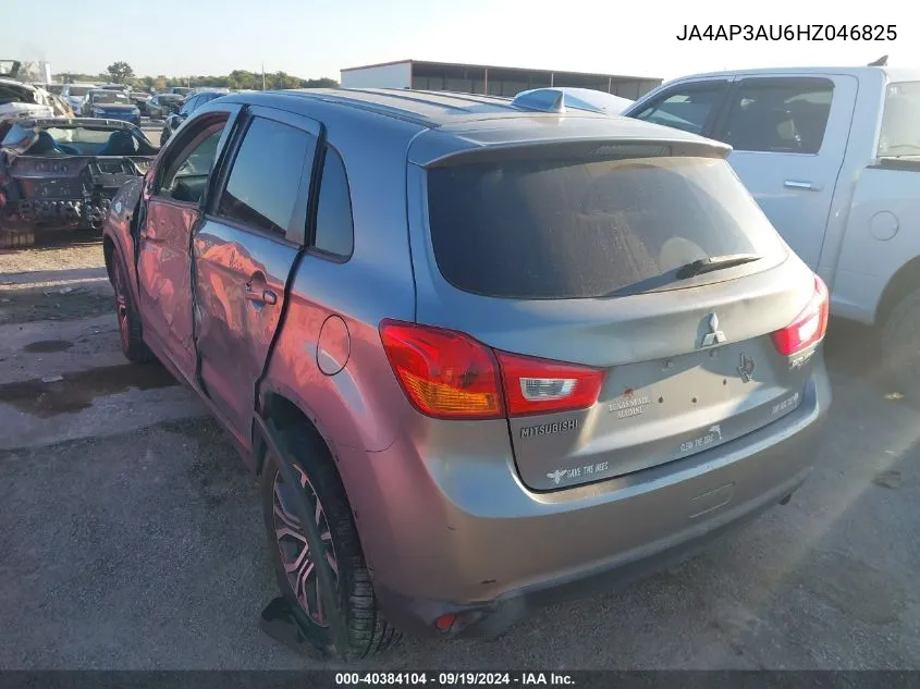 2017 Mitsubishi Outlander Sport 2.0 Es VIN: JA4AP3AU6HZ046825 Lot: 40384104