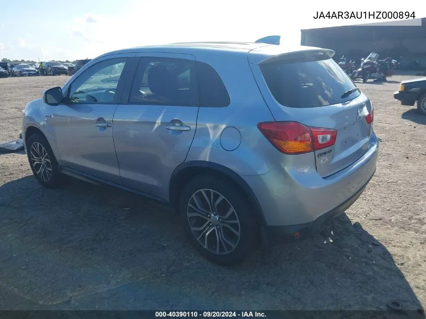 JA4AR3AU1HZ000894 2017 Mitsubishi Outlander Sport 2.0 Es