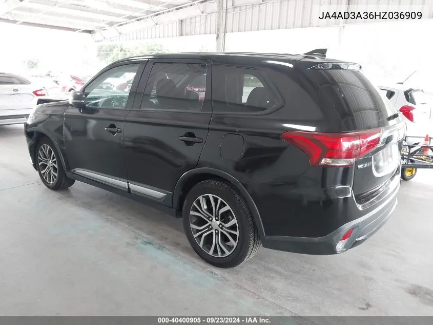 2017 Mitsubishi Outlander Se/Sel VIN: JA4AD3A36HZ036909 Lot: 40400905