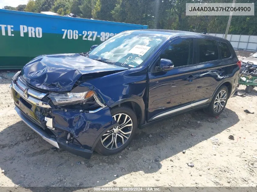 2017 Mitsubishi Outlander Se VIN: JA4AD3A37HZ064900 Lot: 40405349