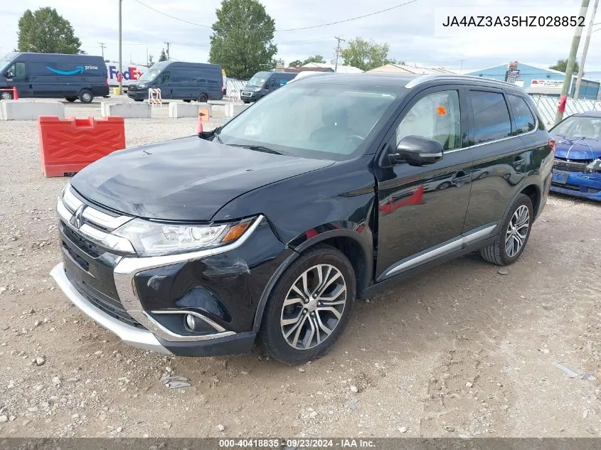 2017 Mitsubishi Outlander Se/Sel VIN: JA4AZ3A35HZ028852 Lot: 40418835