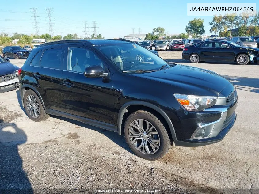 2017 Mitsubishi Outlander Sport 2.4 Gt VIN: JA4AR4AW8HZ064549 Lot: 40421350