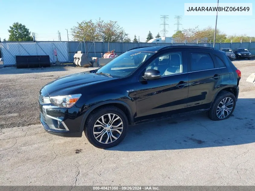 2017 Mitsubishi Outlander Sport 2.4 Gt VIN: JA4AR4AW8HZ064549 Lot: 40421350