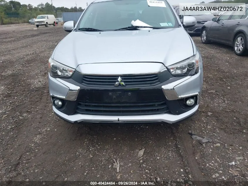 JA4AR3AW4HZ020672 2017 Mitsubishi Outlander Sport 2.4 Se