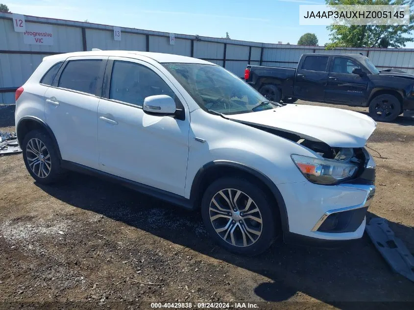 2017 Mitsubishi Outlander Sport 2.0 Es VIN: JA4AP3AUXHZ005145 Lot: 40429838