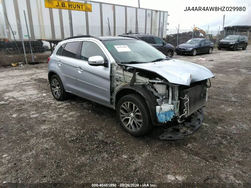 2017 Mitsubishi Outlander Sport 2.4 Sel VIN: JA4AR4AW8HZ029980 Lot: 40451890