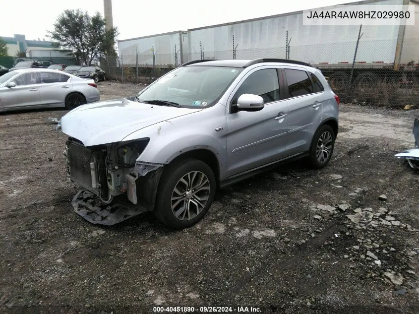 2017 Mitsubishi Outlander Sport 2.4 Sel VIN: JA4AR4AW8HZ029980 Lot: 40451890