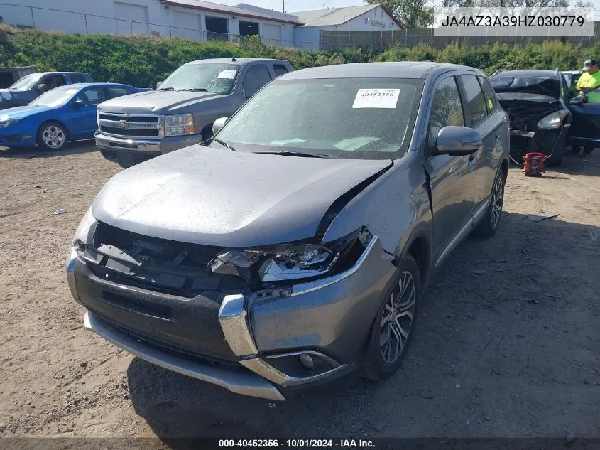 2017 Mitsubishi Outlander Se/Sel VIN: JA4AZ3A39HZ030779 Lot: 40452356