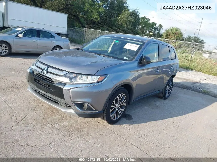 2017 Mitsubishi Outlander Es VIN: JA4AD2A37HZ023046 Lot: 40472155