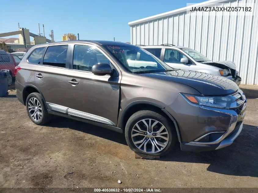 2017 Mitsubishi Outlander Se VIN: JA4AZ3A3XHZ057182 Lot: 40538632