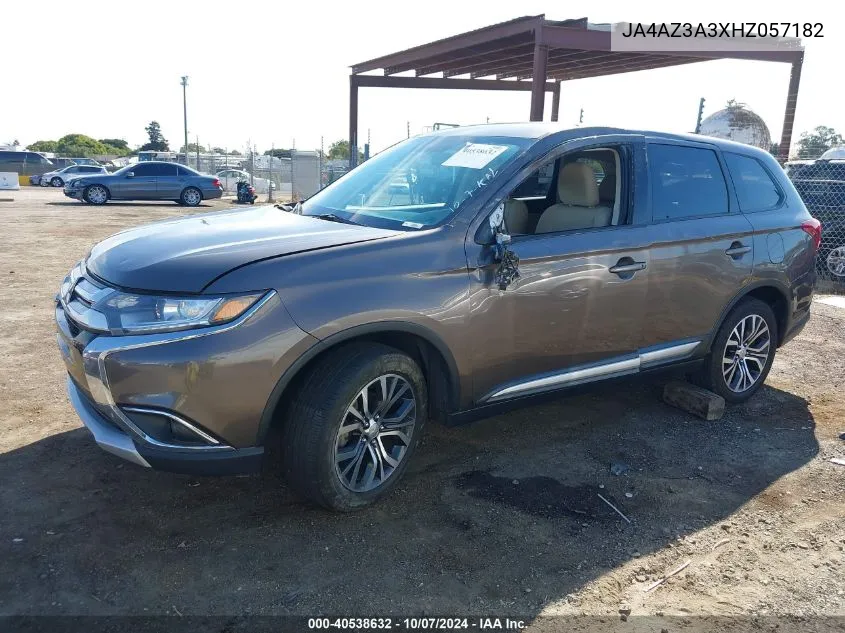 2017 Mitsubishi Outlander Se VIN: JA4AZ3A3XHZ057182 Lot: 40538632