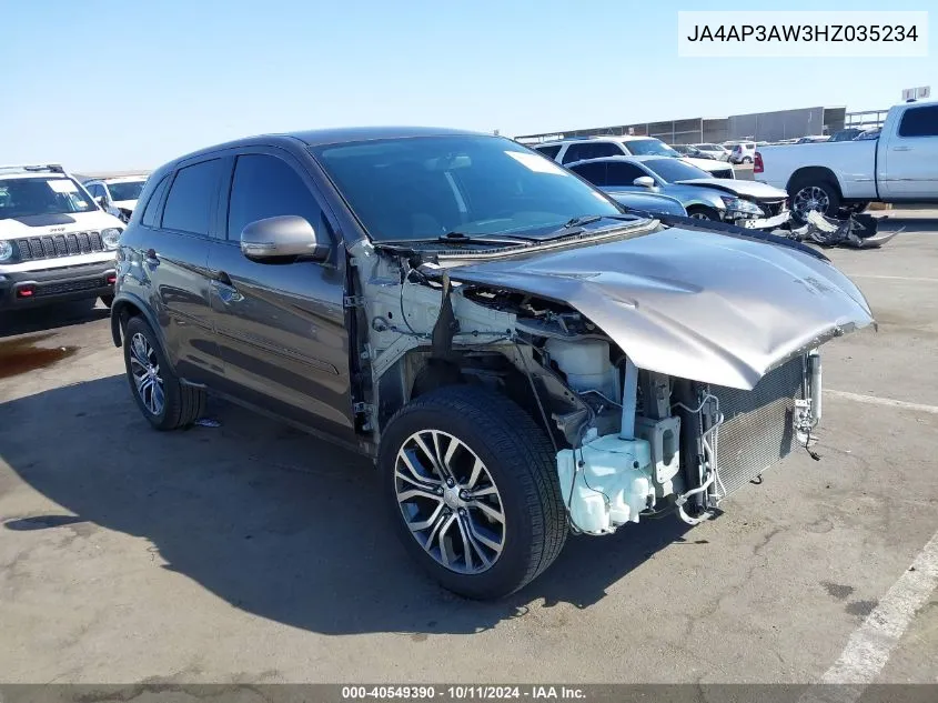 2017 Mitsubishi Outlander Sport 2.4 Se VIN: JA4AP3AW3HZ035234 Lot: 40549390