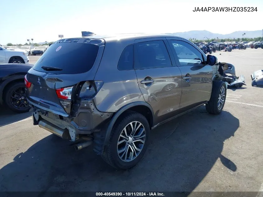 2017 Mitsubishi Outlander Sport 2.4 Se VIN: JA4AP3AW3HZ035234 Lot: 40549390