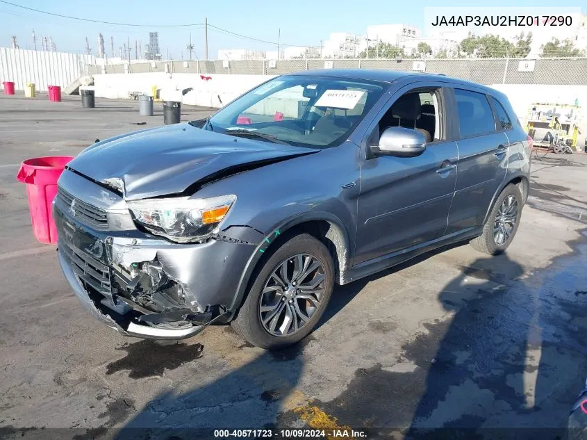 2017 Mitsubishi Outlander Sport 2.0 Es/2.0 Le VIN: JA4AP3AU2HZ017290 Lot: 40571723