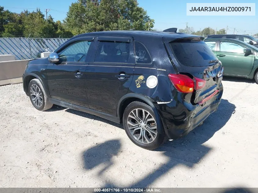 2017 Mitsubishi Outlander Sport 2.0 Es VIN: JA4AR3AU4HZ000971 Lot: 40571766