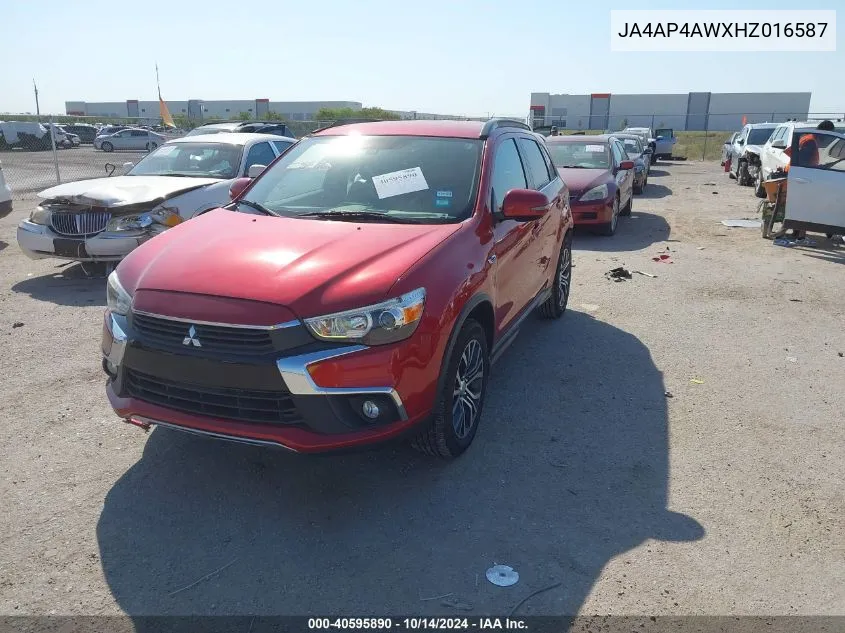 2017 Mitsubishi Outlander Sport 2.4 Sel VIN: JA4AP4AWXHZ016587 Lot: 40595890