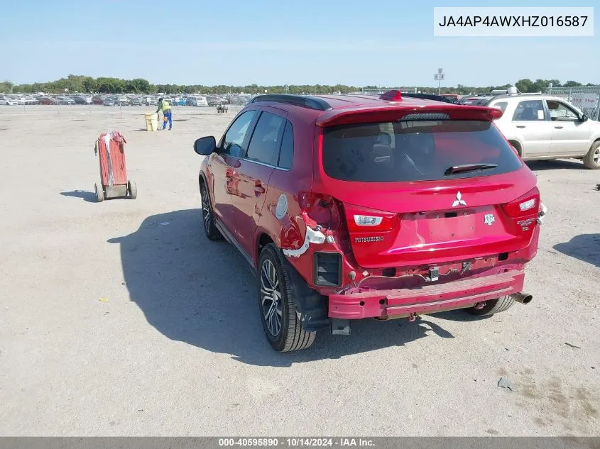 2017 Mitsubishi Outlander Sport 2.4 Sel VIN: JA4AP4AWXHZ016587 Lot: 40595890