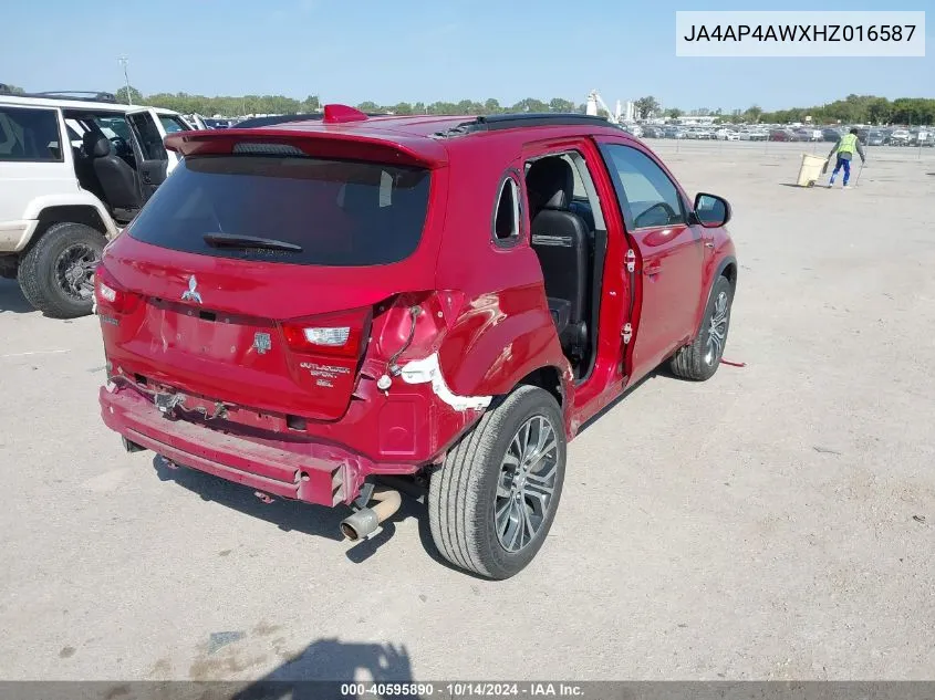 2017 Mitsubishi Outlander Sport 2.4 Sel VIN: JA4AP4AWXHZ016587 Lot: 40595890